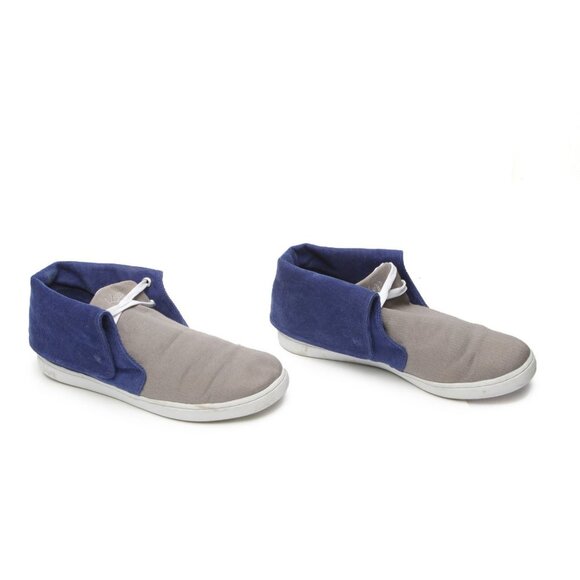 Keep Canvas Vegan Shoes Sneakers Corduroy Two Tone Casual Lace Up Grey Blue - Picture 10 of 10